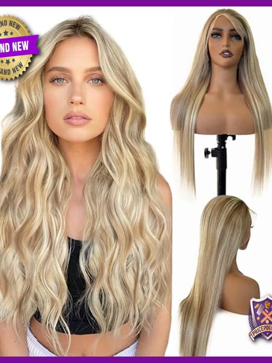 13x6 HD Lace Frontal Wig 28 Inch Human Hair 180% Density Pre Plucked main image 4